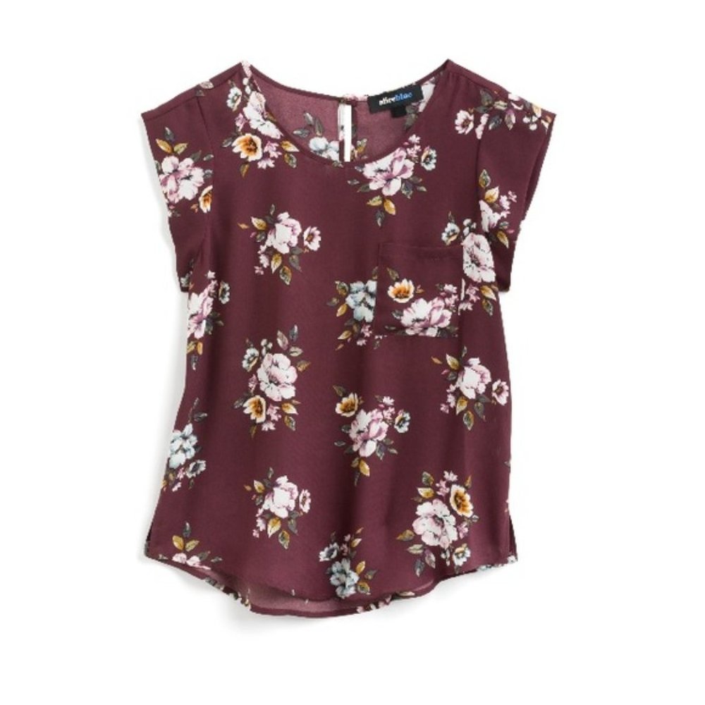 Alice Blue Bushnell One Pocket Blouse- XS